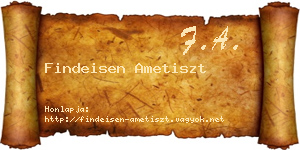 Findeisen Ametiszt névjegykártya